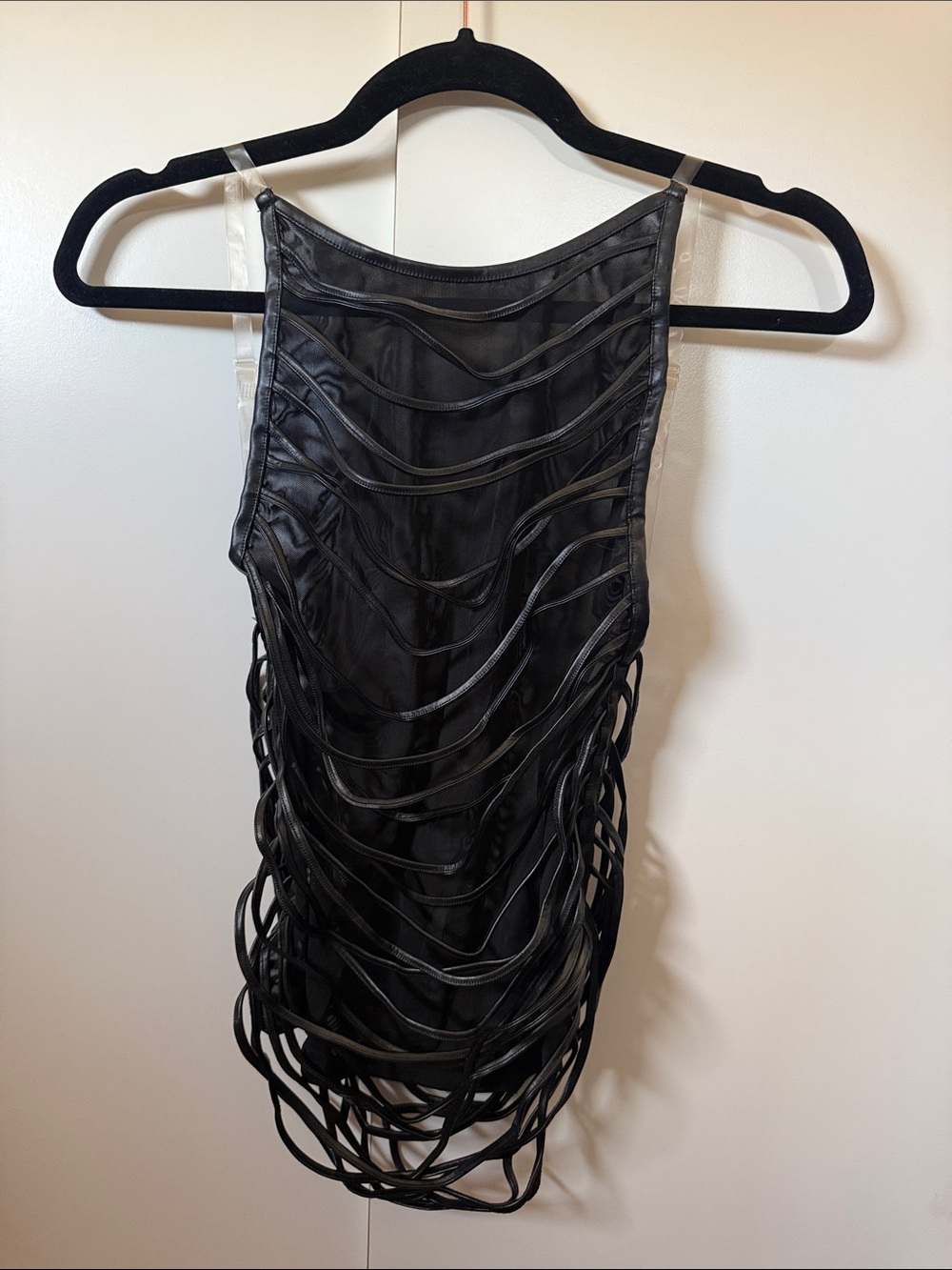 Jaded London Strings Attached leather backless top - Picture 3 of 4